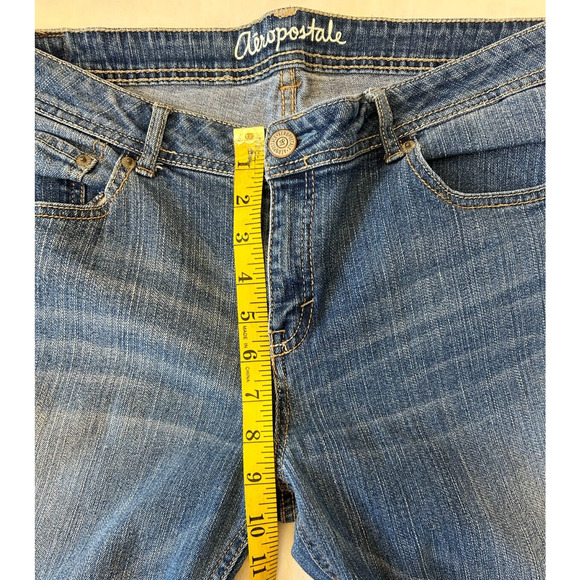 Aeropostale Women's Chelsea Boot Cut Jeans Size 14 Blue Boho Western Mid Rise - Picture 3 of 7
